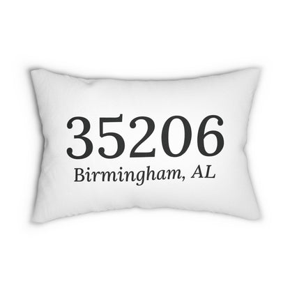 Personalized Zip Code Lumbar Pillow