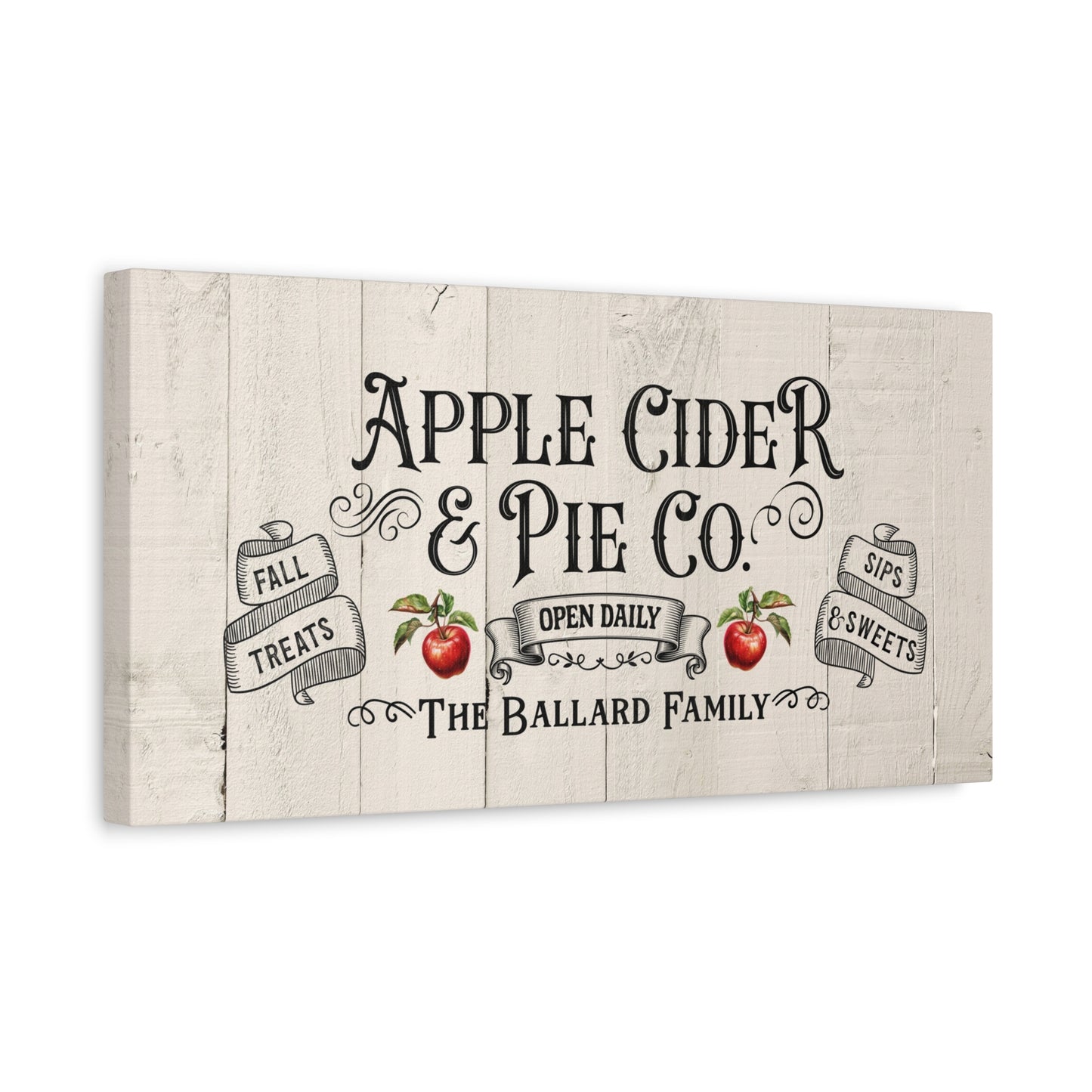 Apple Cider & Pie | Personalized Canvas
