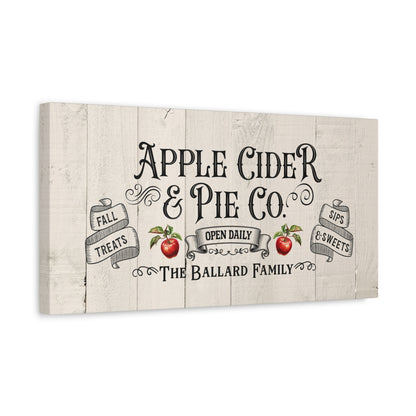 Apple Cider & Pie | Personalized Canvas