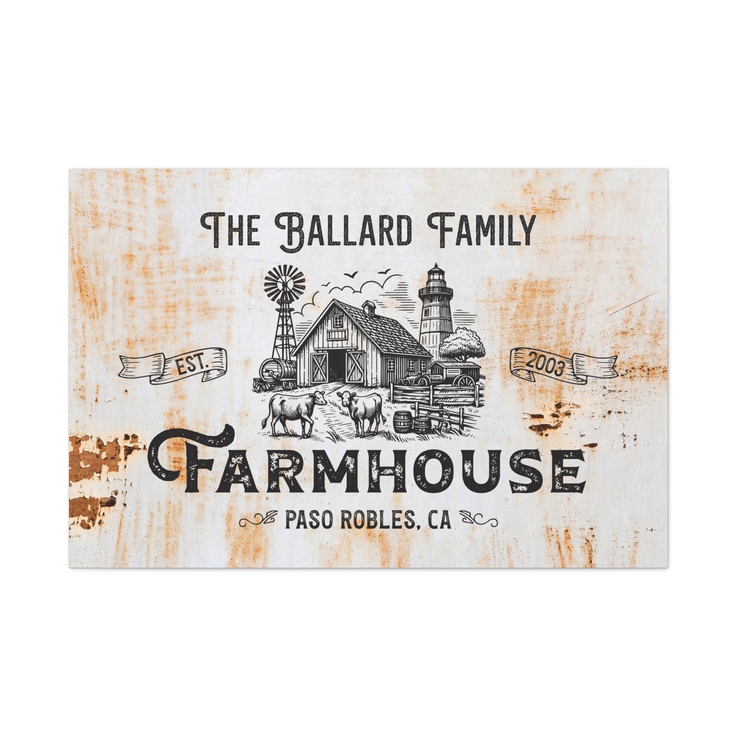 ~Rustic Farmhouse~ Personalized Canvas Wall Art for Your Farmhouse