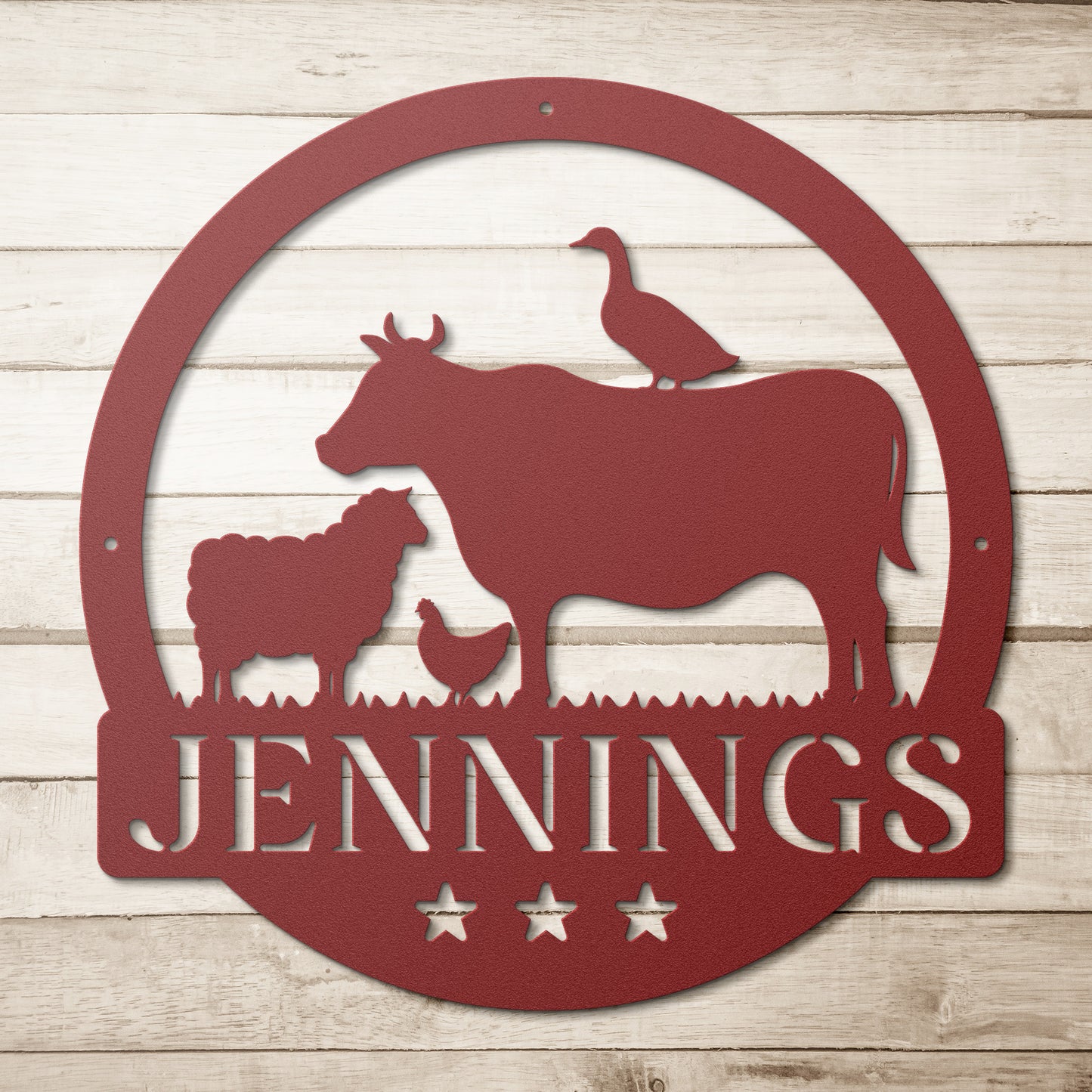 Barnyard Dream Team - Personalized Metal Sign