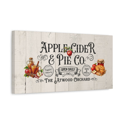 Apple Cider & Pie | Personalized Canvas