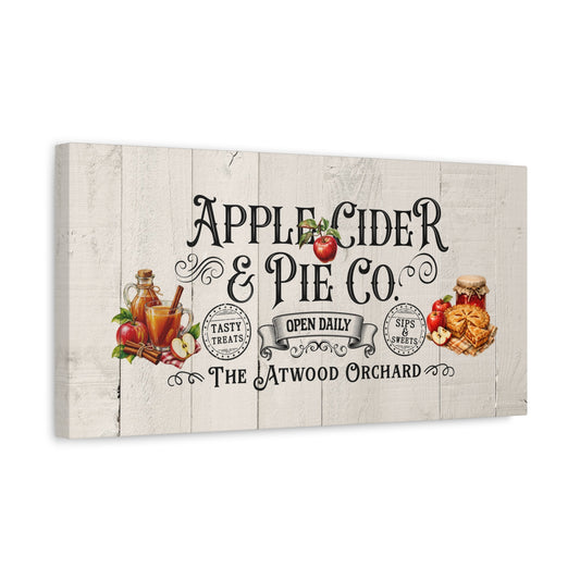 Apple Cider & Pie | Personalized Canvas