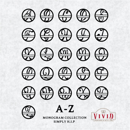 Metal Monogram - Simply H.I.P