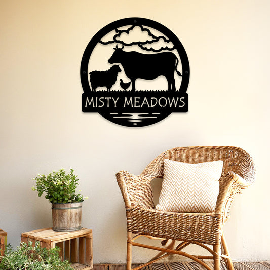 Barnyard Dream Team - Personalized Metal Sign
