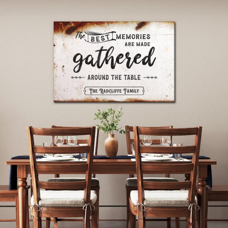 ~Best Memories ~ Personalized Canvas Wall Art for Great Gatherings