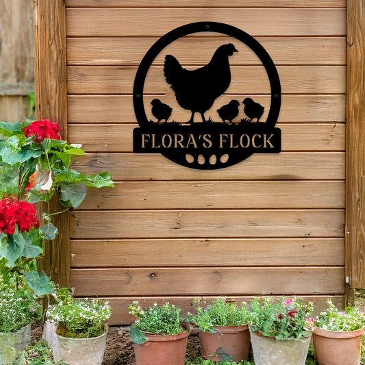 Cluck and Crew - Personalized Metal Sign