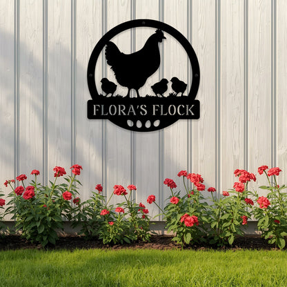Cluck and Crew - Personalized Metal Sign