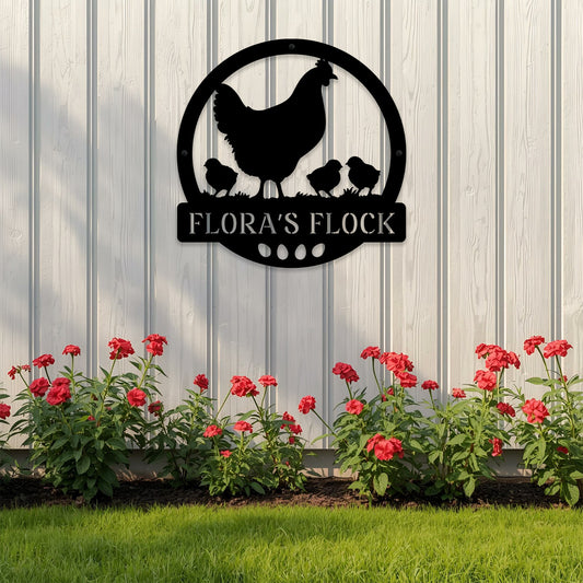 Cluck and Crew - Personalized Metal Sign