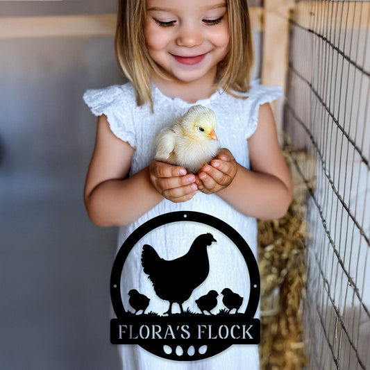 Cluck and Crew - Personalized Metal Sign
