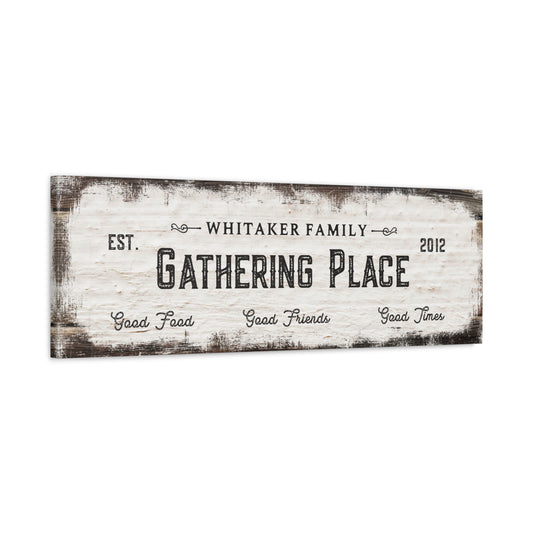 ~Family Gathering Place~ Personalized Canvas Wall Art