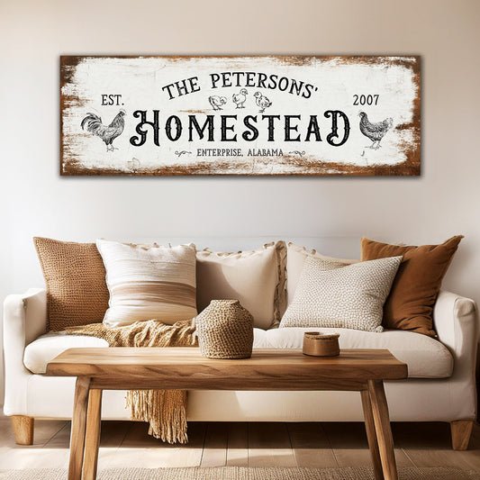 ~Country Chickens~ Personalized Homestead Canvas