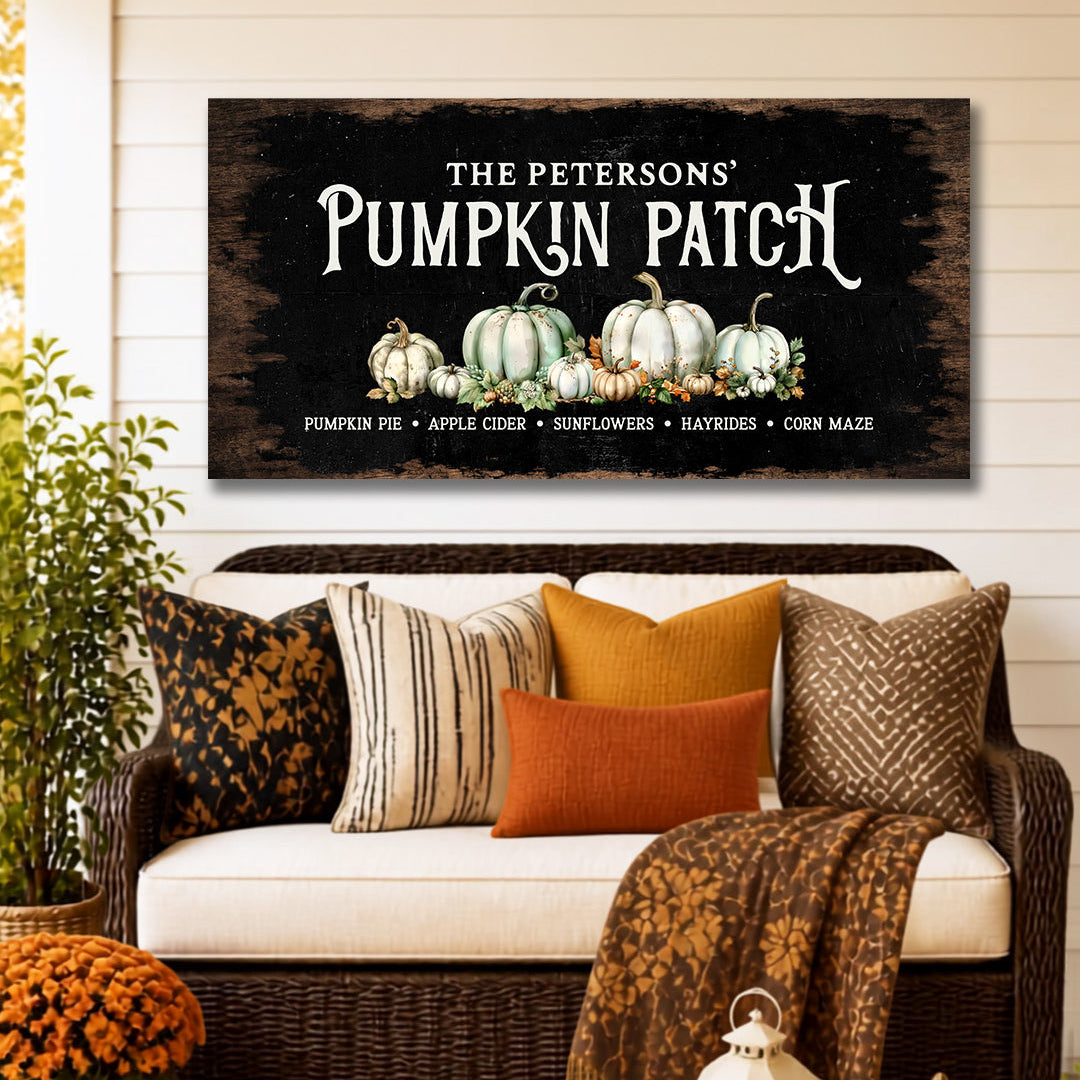 Personalized Pumpkin Patch Canvas