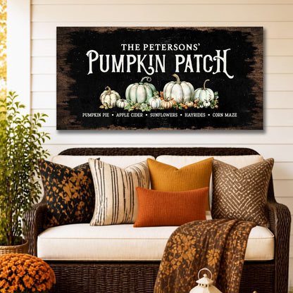Personalized Pumpkin Patch Canvas