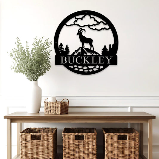 Mountain Goat - Personalized Metal Sign