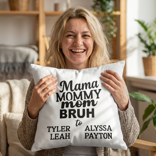 Funny personalized mama pillow
