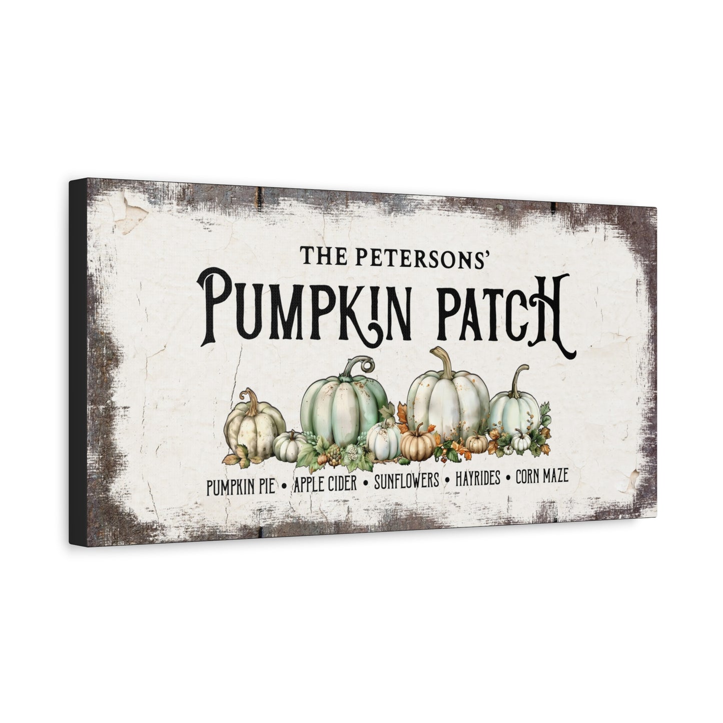 ~Pumpkin Patch~ Personalized Canvas