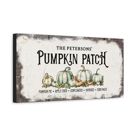 ~Pumpkin Patch~ Personalized Canvas