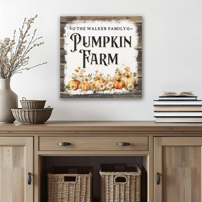 ~Pumpkin Farm Charm~ Personalized Canvas