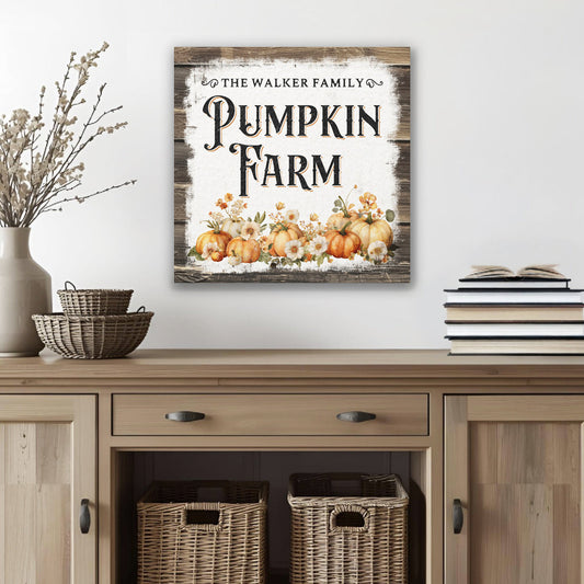 ~Pumpkin Farm Charm~ Personalized Canvas