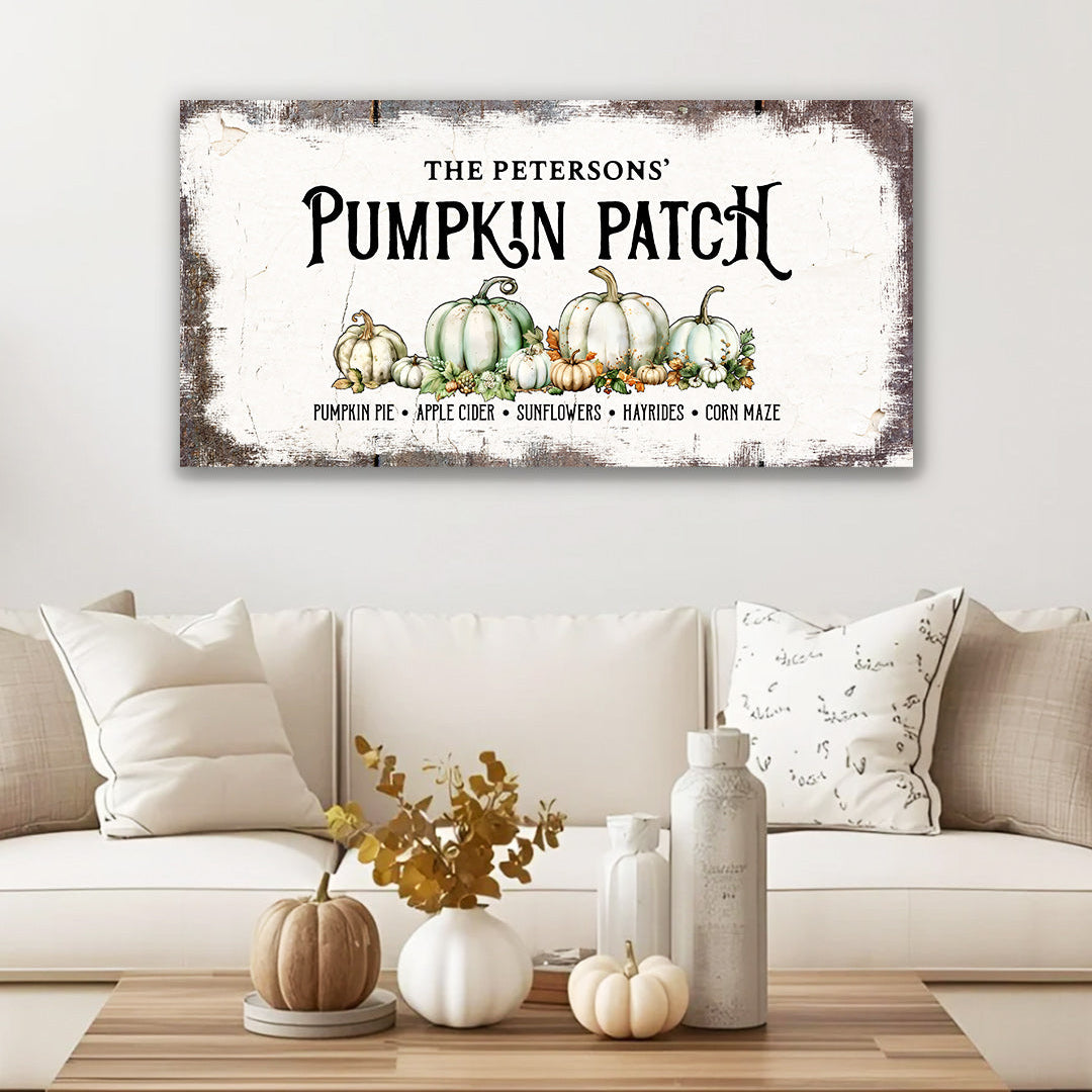 ~Pumpkin Patch~ Personalized Canvas