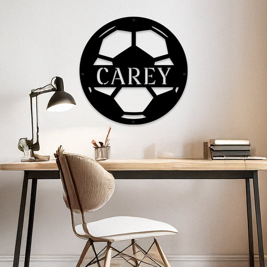 Soccer Ball - Personalized Metal Sign