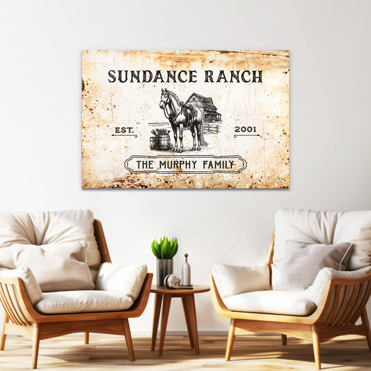 ~Stirrup Some Fun~ Personalized Horse Ranch Canvas