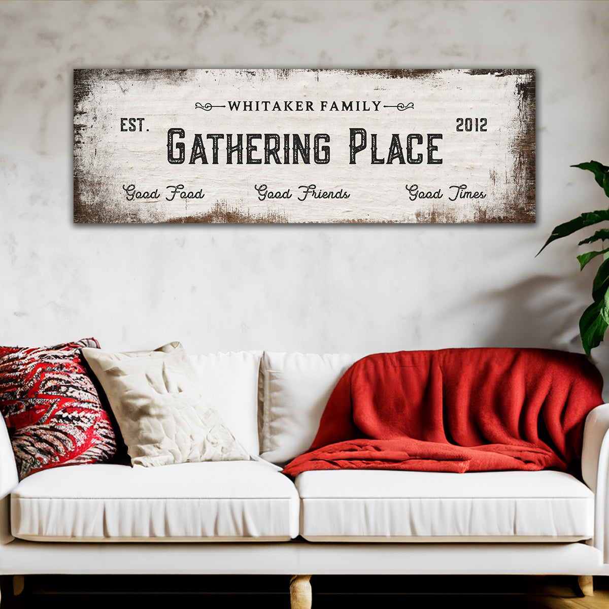 ~Family Gathering Place~ Personalized Canvas Wall Art