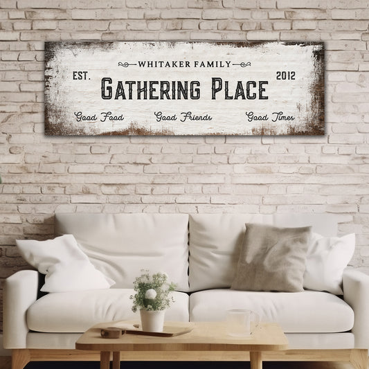 ~Family Gathering Place~ Personalized Canvas Wall Art