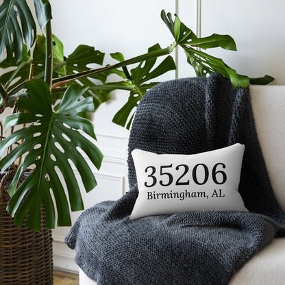 Personalized Zip Code Lumbar Pillow